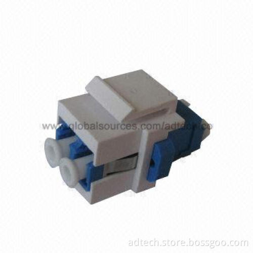 Fiber-optic Keystone Insert with LC Duplex SM Adapter, Fits for Blank Patch Panel